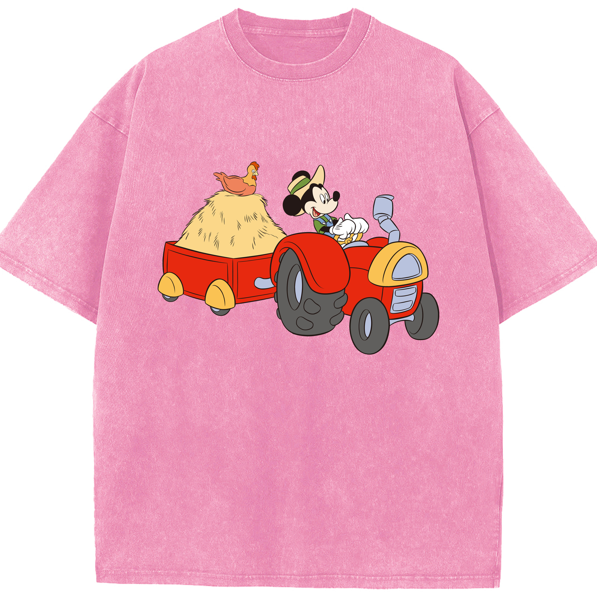 （画像用） ミッキーマウス Mickey Mouse 綿100% ヴィンテージ風 半袖Tシャツ（フロントプリント）